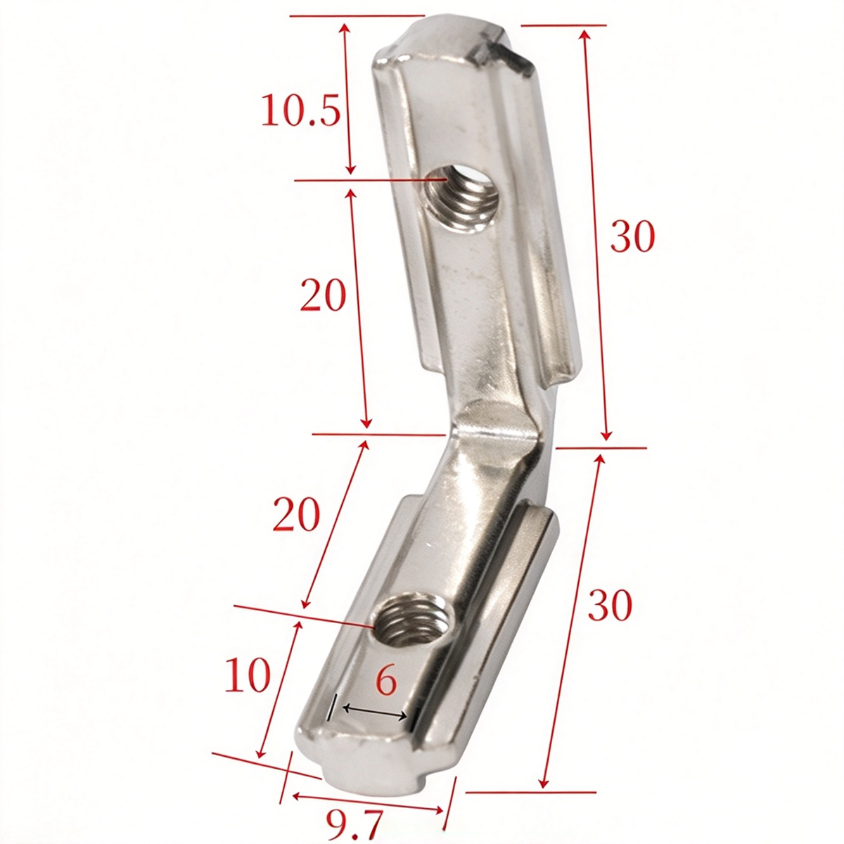 European Standard Inside Corner Bracket - Concealed L-Joint Connector for Aluminum Profiles (15 / 20 / 30 / 40 / 45 / 50 Series)