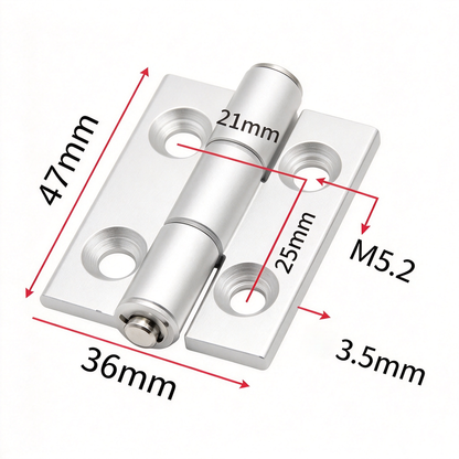 Industrielle Aluminiumprofil-Scharniere – Drehscharniere aus Zinklegierung, Aluminium und CNC-Präzisionsfertigung für T-Nut-Profile