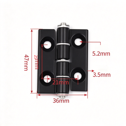 Industrielle Aluminiumprofil-Scharniere – Drehscharniere aus Zinklegierung, Aluminium und CNC-Präzisionsfertigung für T-Nut-Profile