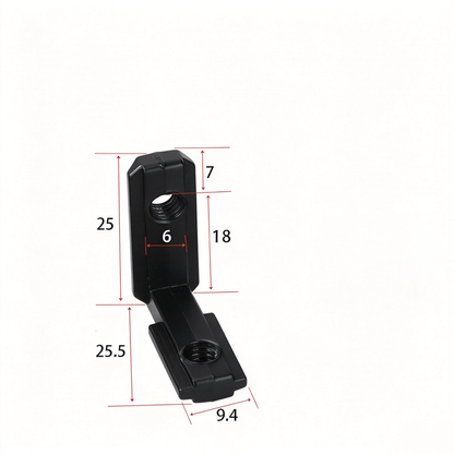 European Standard Inside Corner Bracket - Concealed L-Joint Connector for Aluminum Profiles (15 / 20 / 30 / 40 / 45 / 50 Series)