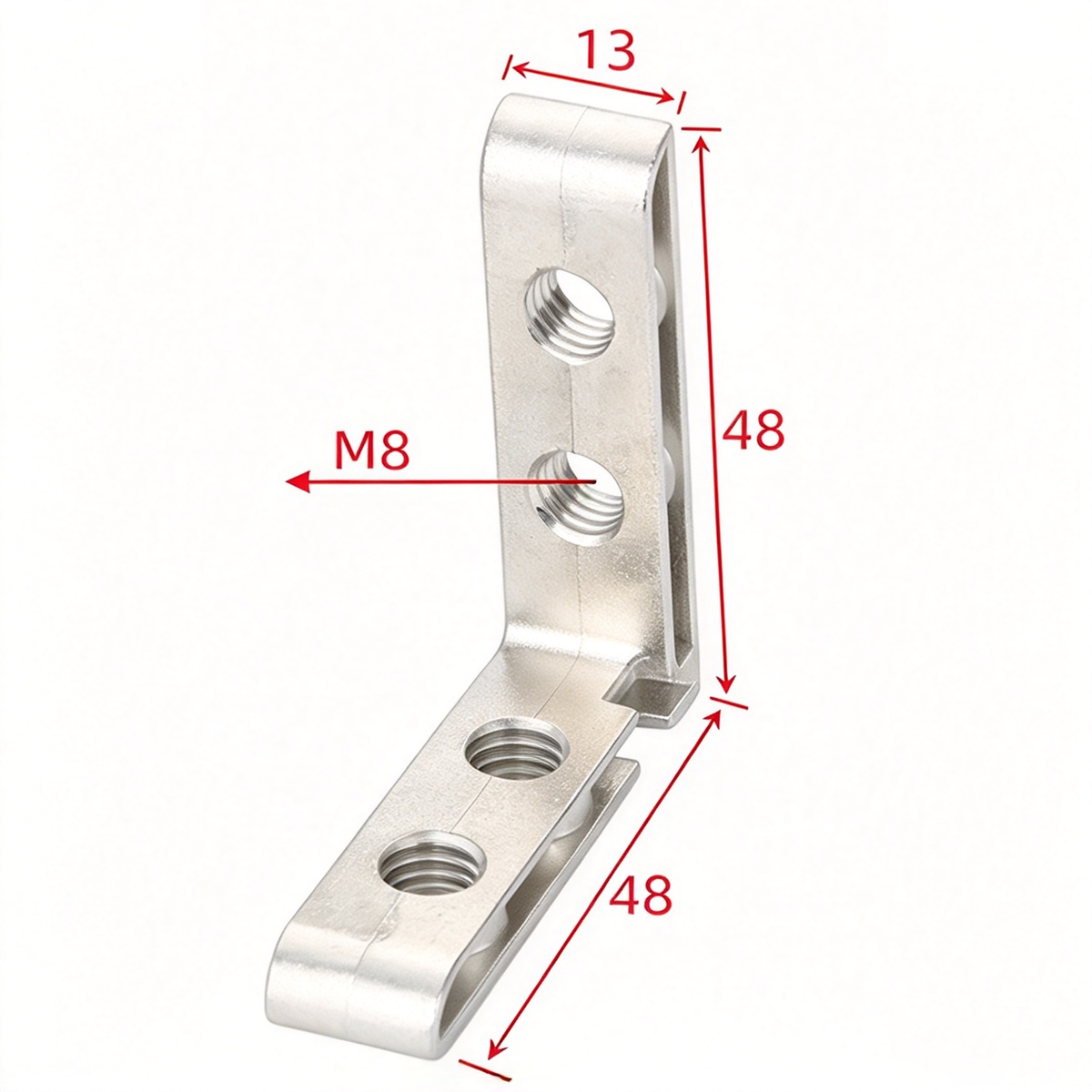 European Standard Inside Corner Bracket - Concealed L-Joint Connector for Aluminum Profiles (15 / 20 / 30 / 40 / 45 / 50 Series)