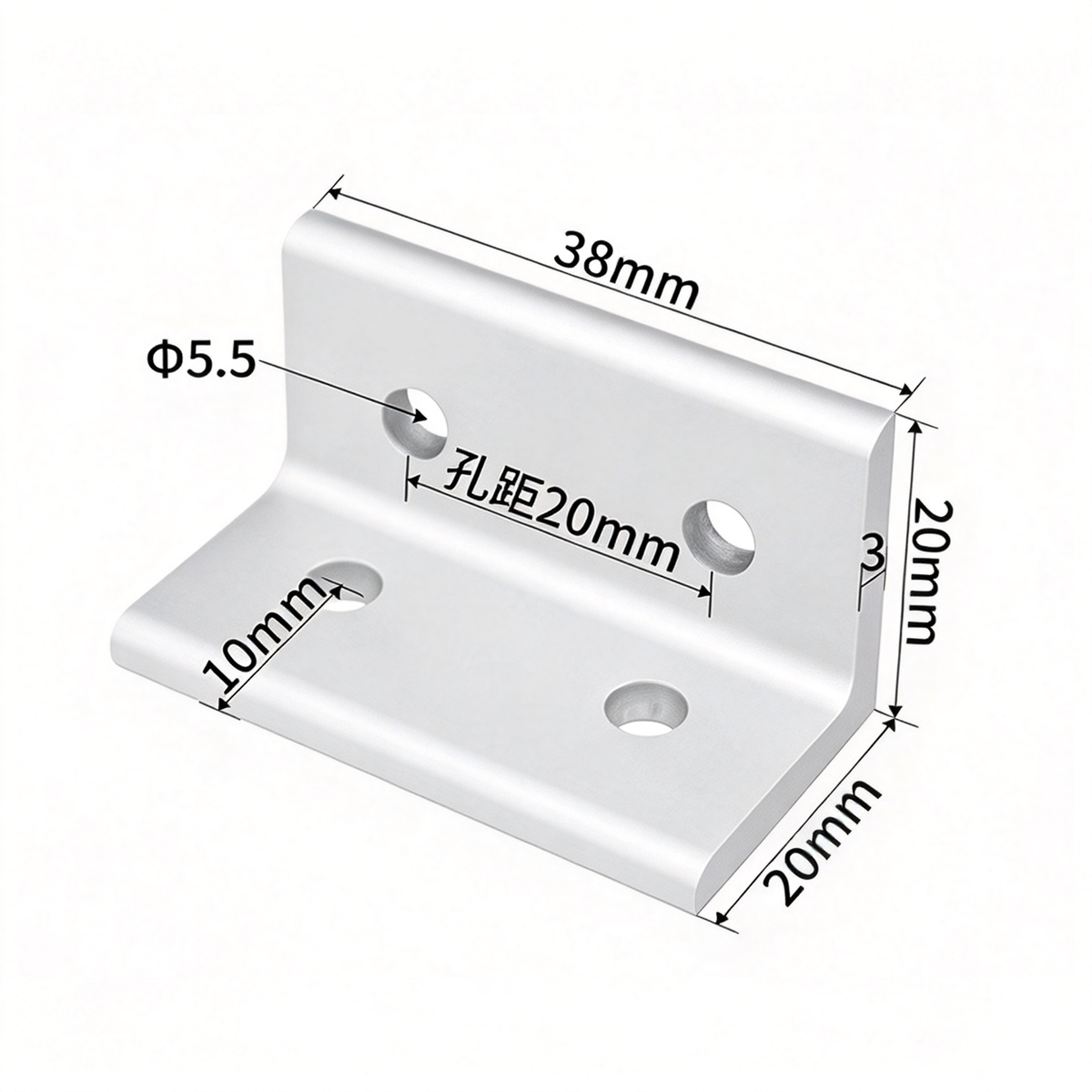Aluminum Profile Vertical Corner Bracket & Shelf Support - 90 Degree Angle Joint (20 / 30 / 40 / 45 / 50 Series)