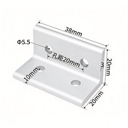 Aluminum Profile Vertical Corner Bracket & Shelf Support - 90 Degree Angle Joint (20 / 30 / 40 / 45 / 50 Series)