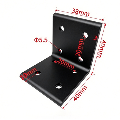 Aluminum Profile Vertical Corner Bracket & Shelf Support - 90 Degree Angle Joint (20 / 30 / 40 / 45 / 50 Series)