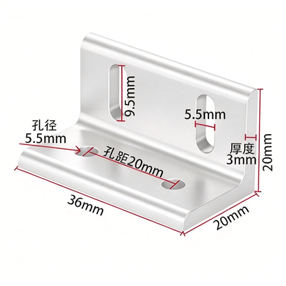 Aluminum Profile Vertical Corner Bracket & Shelf Support - 90 Degree Angle Joint (20 / 30 / 40 / 45 / 50 Series)
