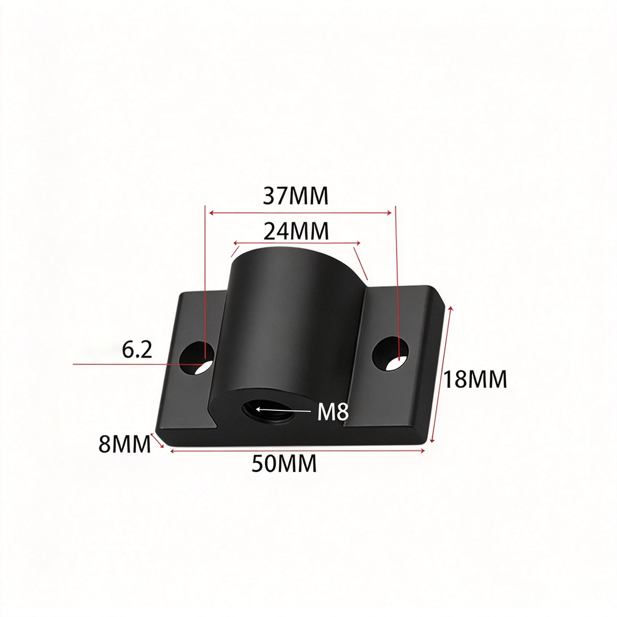 Montageplatte für Aluminiumprofil-Endfüße – Adapter für Nivellierfüße (20-/30-/40-/45-/50er-Serie)