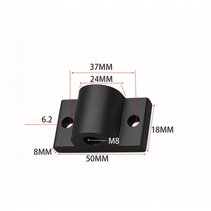 Montageplatte für Aluminiumprofil-Endfüße – Adapter für Nivellierfüße (20-/30-/40-/45-/50er-Serie)