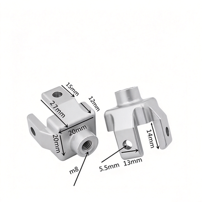 Endfuß-Montageblock für Aluminiumprofile – Gewindeadapter (20 / 30 / 40 / 45er-Serie)