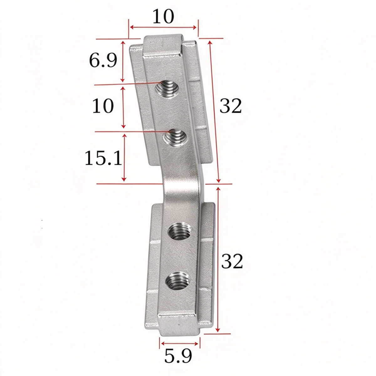 European Standard Inside Corner Bracket - Concealed L-Joint Connector for Aluminum Profiles (15 / 20 / 30 / 40 / 45 / 50 Series)
