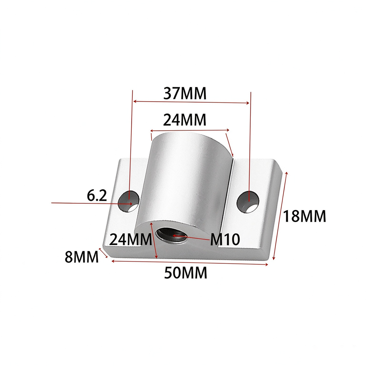 Montageplatte für Aluminiumprofil-Endfüße – Adapter für Nivellierfüße (20-/30-/40-/45-/50er-Serie)