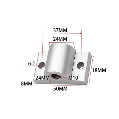 Montageplatte für Aluminiumprofil-Endfüße – Adapter für Nivellierfüße (20-/30-/40-/45-/50er-Serie)