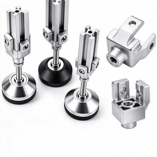 Aluminum Profile End Base Foot Mounting Block - Threaded Adapter (20 / 30 / 40 / 45 Series)