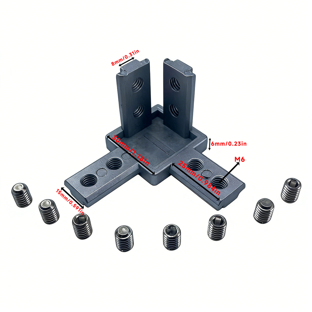 Aluminum Profile 2-Way &amp; 3-Way Cube Corner Connectors (1515 / 2020 / 3030 / 4040 Series)