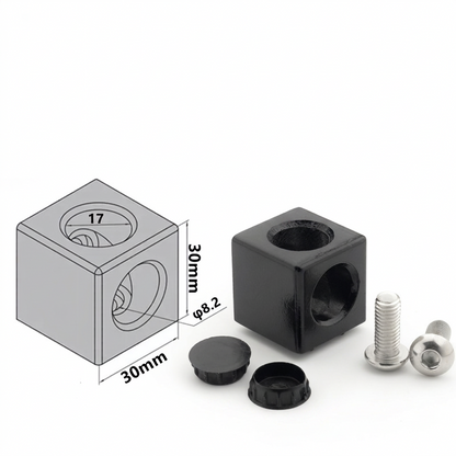 Aluminum Profile 2-Way &amp; 3-Way Cube Corner Connectors (1515 / 2020 / 3030 / 4040 Series)