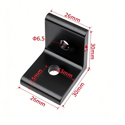 Aluminum Profile Vertical Corner Bracket & Shelf Support - 90 Degree Angle Joint (20 / 30 / 40 / 45 / 50 Series)