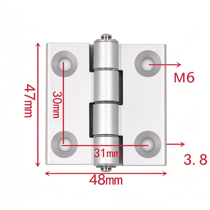 Industrielle Aluminiumprofil-Scharniere – Drehscharniere aus Zinklegierung, Aluminium und CNC-Präzisionsfertigung für T-Nut-Profile