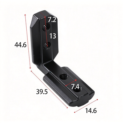 European Standard Inside Corner Bracket - Concealed L-Joint Connector for Aluminum Profiles (15 / 20 / 30 / 40 / 45 / 50 Series)