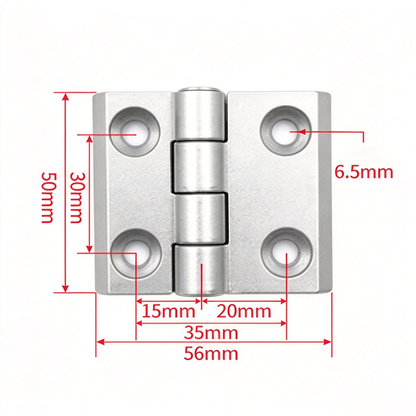 Industrielle Aluminiumprofil-Scharniere – Drehscharniere aus Zinklegierung, Aluminium und CNC-Präzisionsfertigung für T-Nut-Profile