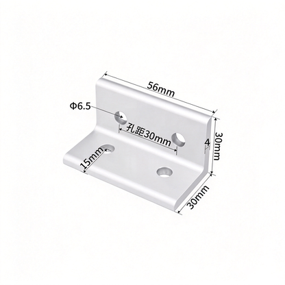Aluminum Profile Vertical Corner Bracket & Shelf Support - 90 Degree Angle Joint (20 / 30 / 40 / 45 / 50 Series)