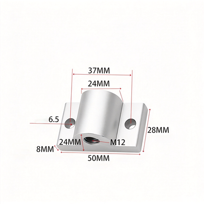 Montageplatte für Aluminiumprofil-Endfüße – Adapter für Nivellierfüße (20-/30-/40-/45-/50er-Serie)