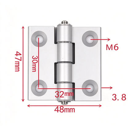 Industrielle Aluminiumprofil-Scharniere – Drehscharniere aus Zinklegierung, Aluminium und CNC-Präzisionsfertigung für T-Nut-Profile