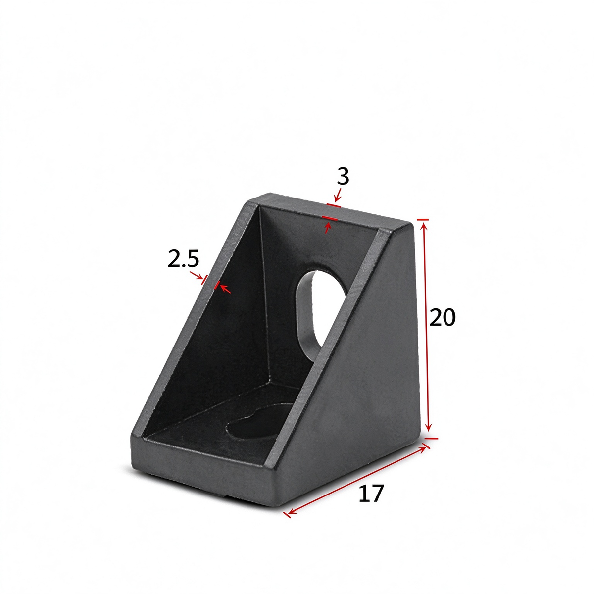 Heavy-Duty 90-Degree Aluminum Corner Bracket Connector for T-Slot Extrusions