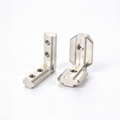 European Standard Inside Corner Bracket - Concealed L-Joint Connector for Aluminum Profiles (15 / 20 / 30 / 40 / 45 / 50 Series)