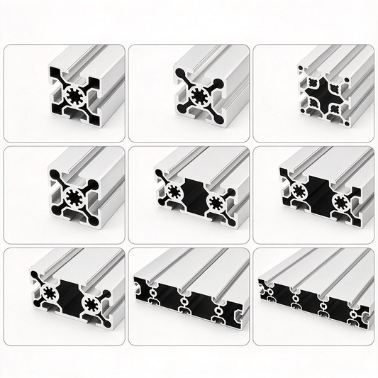European Standard 5050, 50100, 50200 & 50240 T-Slot Aluminum Extrusion Profiles - Heavy Industrial Framing