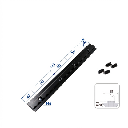 Inside Straight Line Connector for T-Slot Aluminum Extrusions - In-Line Profile Extension Joint