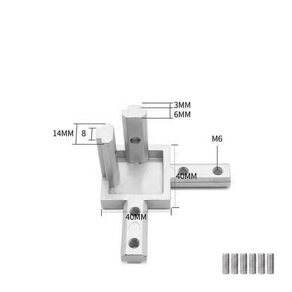 Aluminum Profile 2-Way &amp; 3-Way Cube Corner Connectors (1515 / 2020 / 3030 / 4040 Series)