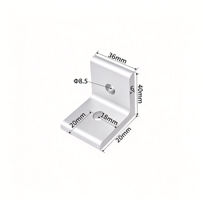 Aluminum Profile Vertical Corner Bracket & Shelf Support - 90 Degree Angle Joint (20 / 30 / 40 / 45 / 50 Series)