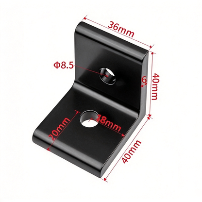Aluminum Profile Vertical Corner Bracket & Shelf Support - 90 Degree Angle Joint (20 / 30 / 40 / 45 / 50 Series)