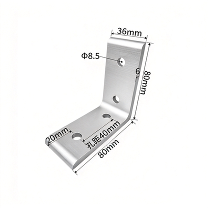 Aluminum Profile Vertical Corner Bracket & Shelf Support - 90 Degree Angle Joint (20 / 30 / 40 / 45 / 50 Series)