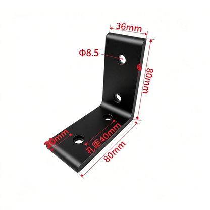 Aluminum Profile Vertical Corner Bracket & Shelf Support - 90 Degree Angle Joint (20 / 30 / 40 / 45 / 50 Series)