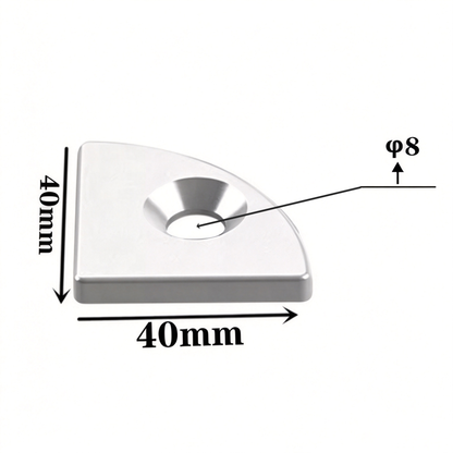 Aluminum Profile Metal End Cap Cover Plate (20 / 30 / 40 / 60 / 80 Series & Semi-Round)