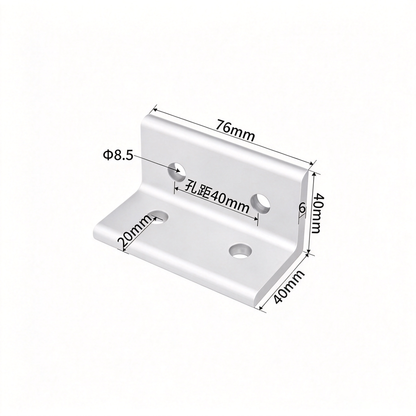 Aluminum Profile Vertical Corner Bracket & Shelf Support - 90 Degree Angle Joint (20 / 30 / 40 / 45 / 50 Series)