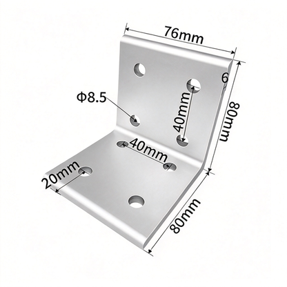 Aluminum Profile Vertical Corner Bracket & Shelf Support - 90 Degree Angle Joint (20 / 30 / 40 / 45 / 50 Series)