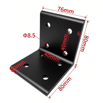 Aluminum Profile Vertical Corner Bracket & Shelf Support - 90 Degree Angle Joint (20 / 30 / 40 / 45 / 50 Series)