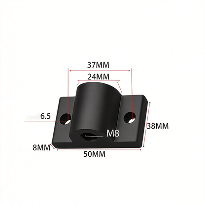 Montageplatte für Aluminiumprofil-Endfüße – Adapter für Nivellierfüße (20-/30-/40-/45-/50er-Serie)
