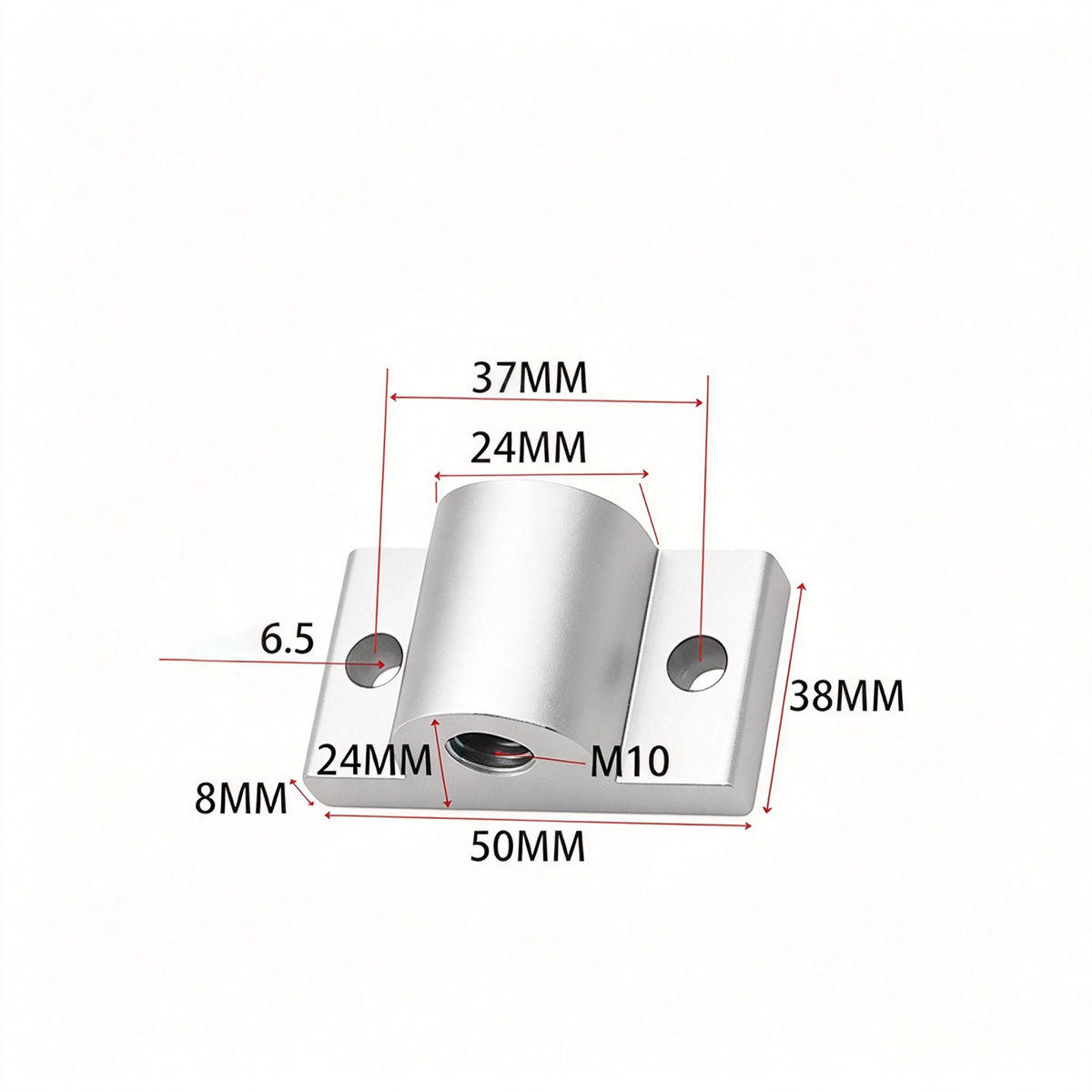Montageplatte für Aluminiumprofil-Endfüße – Adapter für Nivellierfüße (20-/30-/40-/45-/50er-Serie)