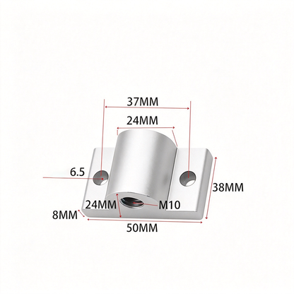 Montageplatte für Aluminiumprofil-Endfüße – Adapter für Nivellierfüße (20-/30-/40-/45-/50er-Serie)