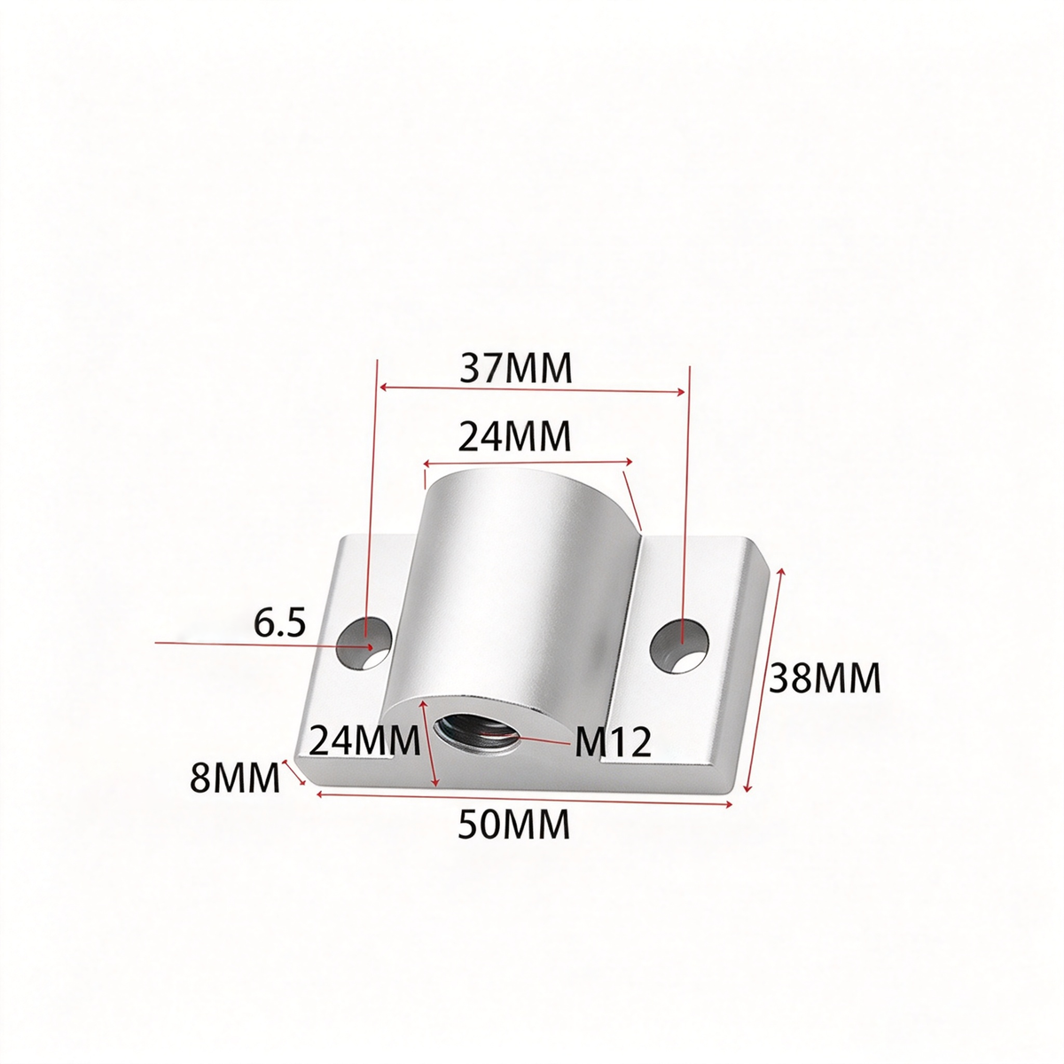 Montageplatte für Aluminiumprofil-Endfüße – Adapter für Nivellierfüße (20-/30-/40-/45-/50er-Serie)