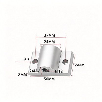 Montageplatte für Aluminiumprofil-Endfüße – Adapter für Nivellierfüße (20-/30-/40-/45-/50er-Serie)