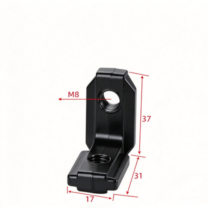 European Standard Inside Corner Bracket - Concealed L-Joint Connector for Aluminum Profiles (15 / 20 / 30 / 40 / 45 / 50 Series)