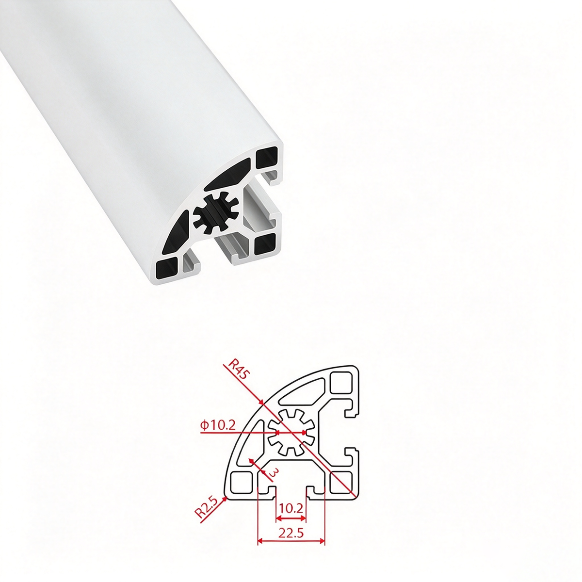 Europäischer Standard 4545, 4560 & 4590 T-Nut-Aluminium-Extrusionsprofile - Schwere Konstruktionsrahmen