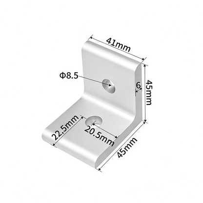 Aluminum Profile Vertical Corner Bracket & Shelf Support - 90 Degree Angle Joint (20 / 30 / 40 / 45 / 50 Series)