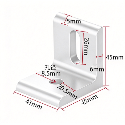 Aluminum Profile Vertical Corner Bracket & Shelf Support - 90 Degree Angle Joint (20 / 30 / 40 / 45 / 50 Series)