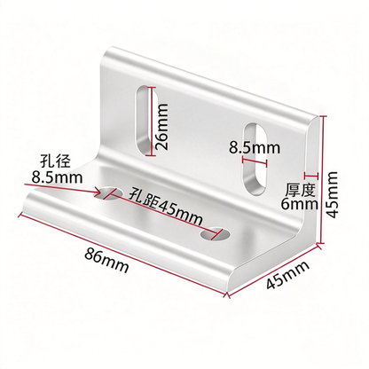Aluminum Profile Vertical Corner Bracket & Shelf Support - 90 Degree Angle Joint (20 / 30 / 40 / 45 / 50 Series)