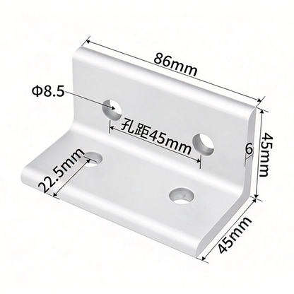 Aluminum Profile Vertical Corner Bracket & Shelf Support - 90 Degree Angle Joint (20 / 30 / 40 / 45 / 50 Series)