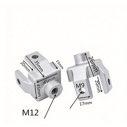 Endfuß-Montageblock für Aluminiumprofile – Gewindeadapter (20 / 30 / 40 / 45er-Serie)